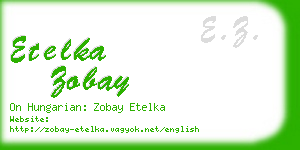 etelka zobay business card